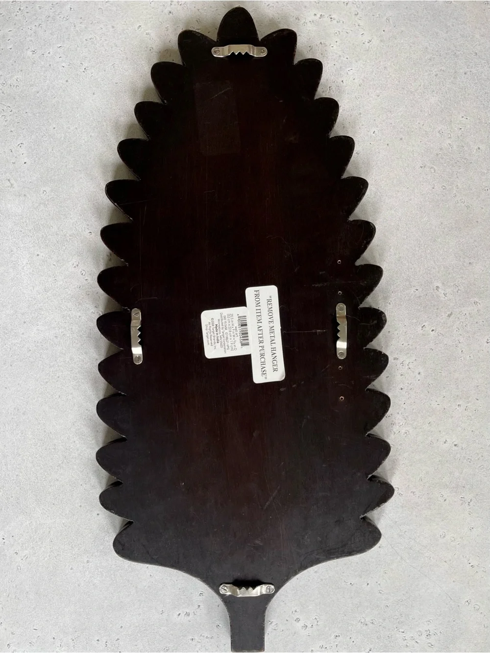 Target ‘08 Large Carved Wooden Palm Leaf Wall Hanging Boho Beach Decor